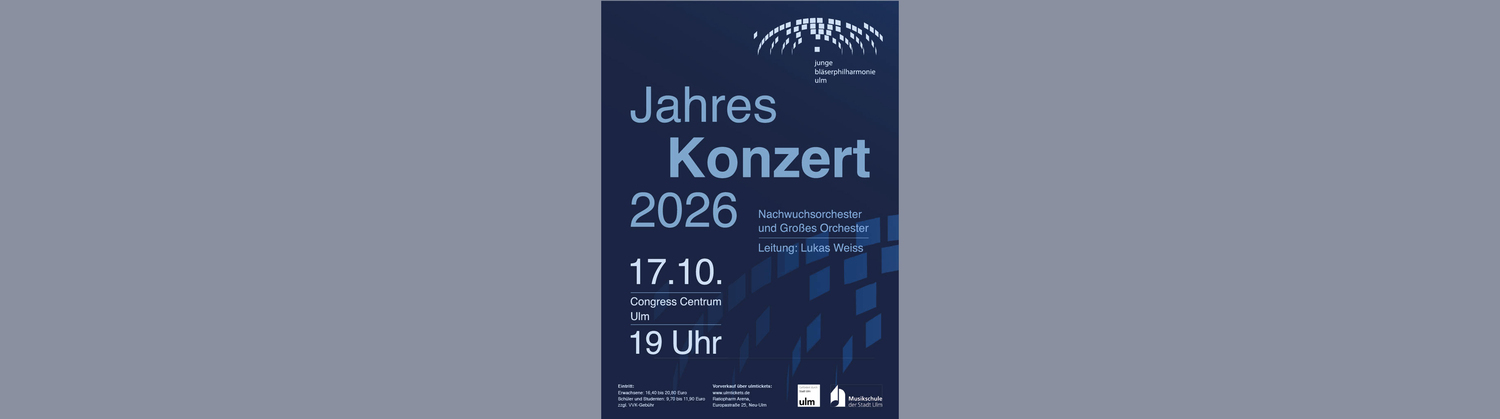Jahreskonzert der Jungen Bläserphilharmonie Ulm (JBU)